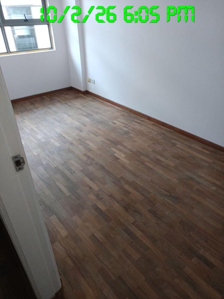 Small bedroom with finished finger parquet