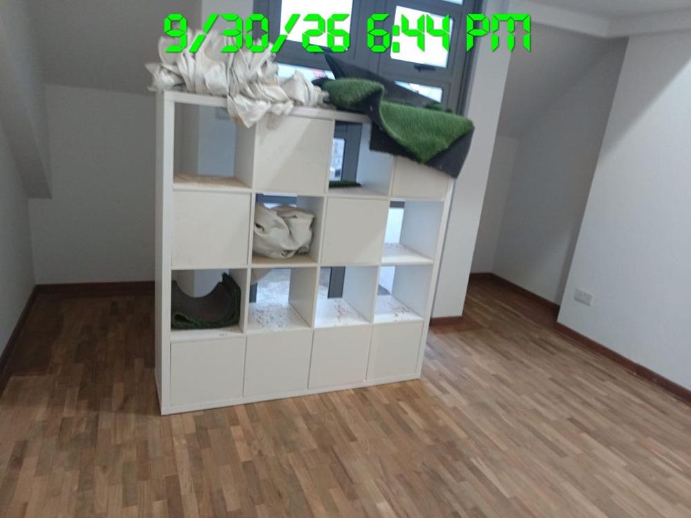 Finger parquet bedroom after sanding