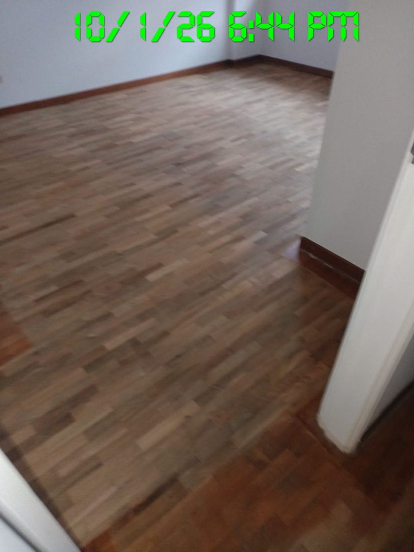 Parquet bedroom after sanding